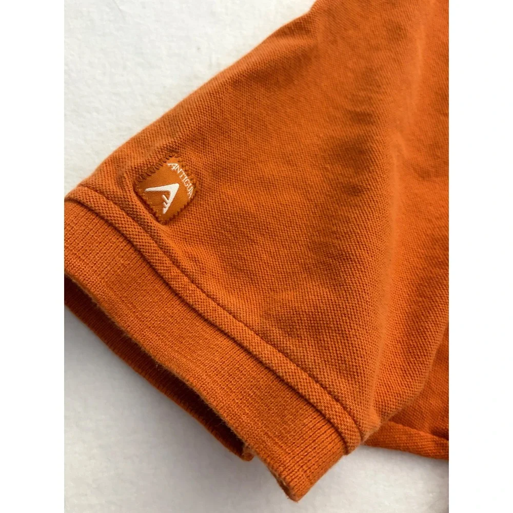 Antigua Men's Large Texas Longhorns Polo Shirt Burnt Orange Cotton Pique NCAA
